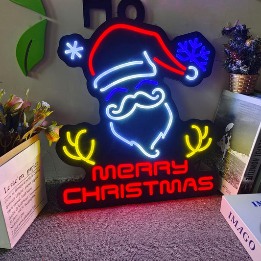 Neon Lights Ultrathin Design Merry Christmas LED Neon Sign is Suitable for Office, Bar,Windows, Garage Walls, Party, Birthday, Kids Room