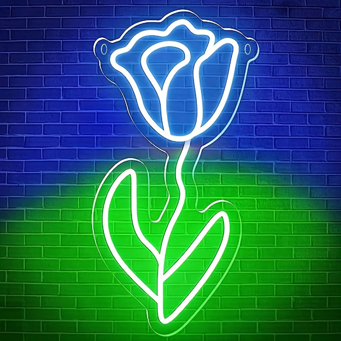 Rose Neon Sign, LED Rose Flower Neon Lights for Wall Decor Valentines Day Bedroom Bar Cafe Party Supplies Gift for Girls Boys