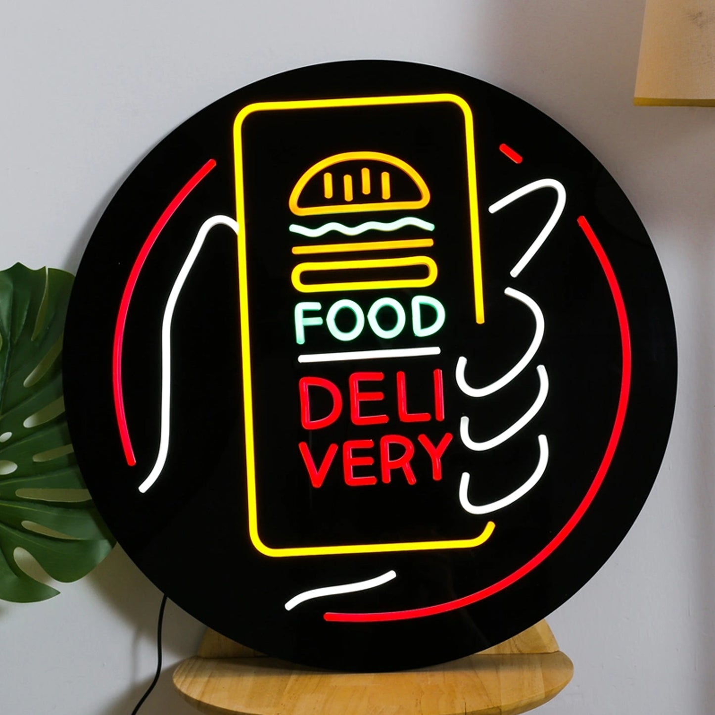 New Food Delivery Flexible LED Neon Sign for Business Led Signs Suitable for Man Cave Restaurant Office Bar Pub Led Art