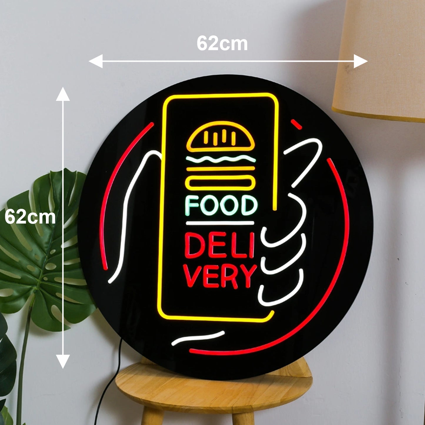 New Food Delivery Flexible LED Neon Sign for Business Led Signs Suitable for Man Cave Restaurant Office Bar Pub Led Art