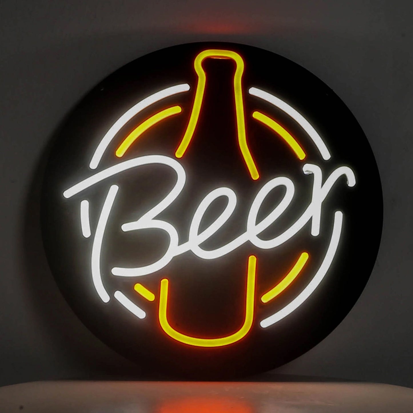 Black Acrylic Custom Sign 18.4x18.4inch LED Large Neon Sign Bedroom/Wall Decor/Party Decorations