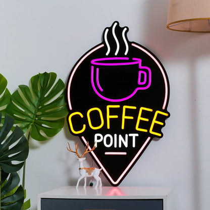 Neon LED Coffee Sign LED Flexible Neon Light Neon Sign Black Backboard LED Neon Sign for Shop