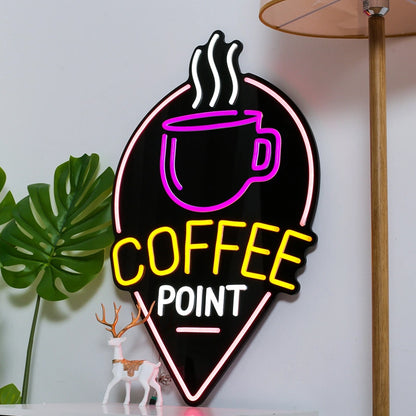 Neon LED Coffee Sign LED Flexible Neon Light Neon Sign Black Backboard LED Neon Sign for Shop