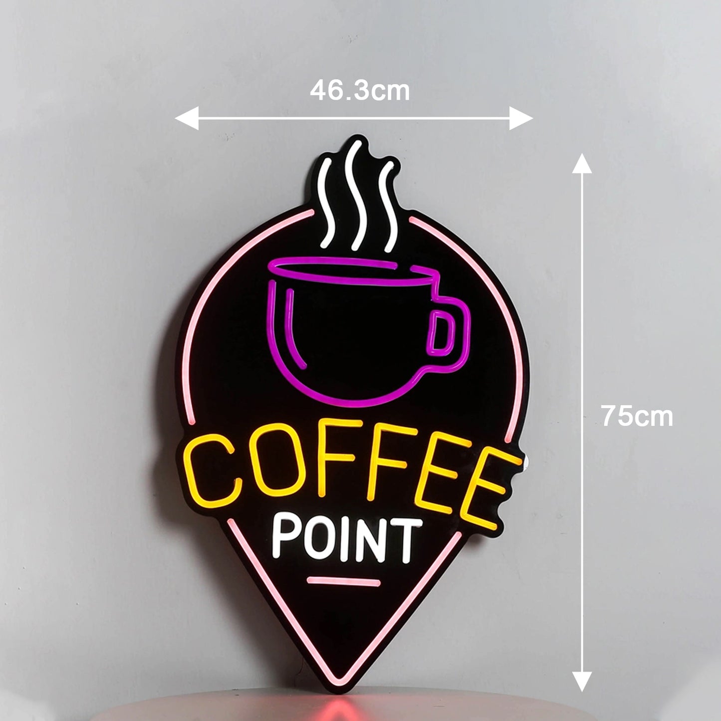 Neon LED Coffee Sign LED Flexible Neon Light Neon Sign Black Backboard LED Neon Sign for Shop