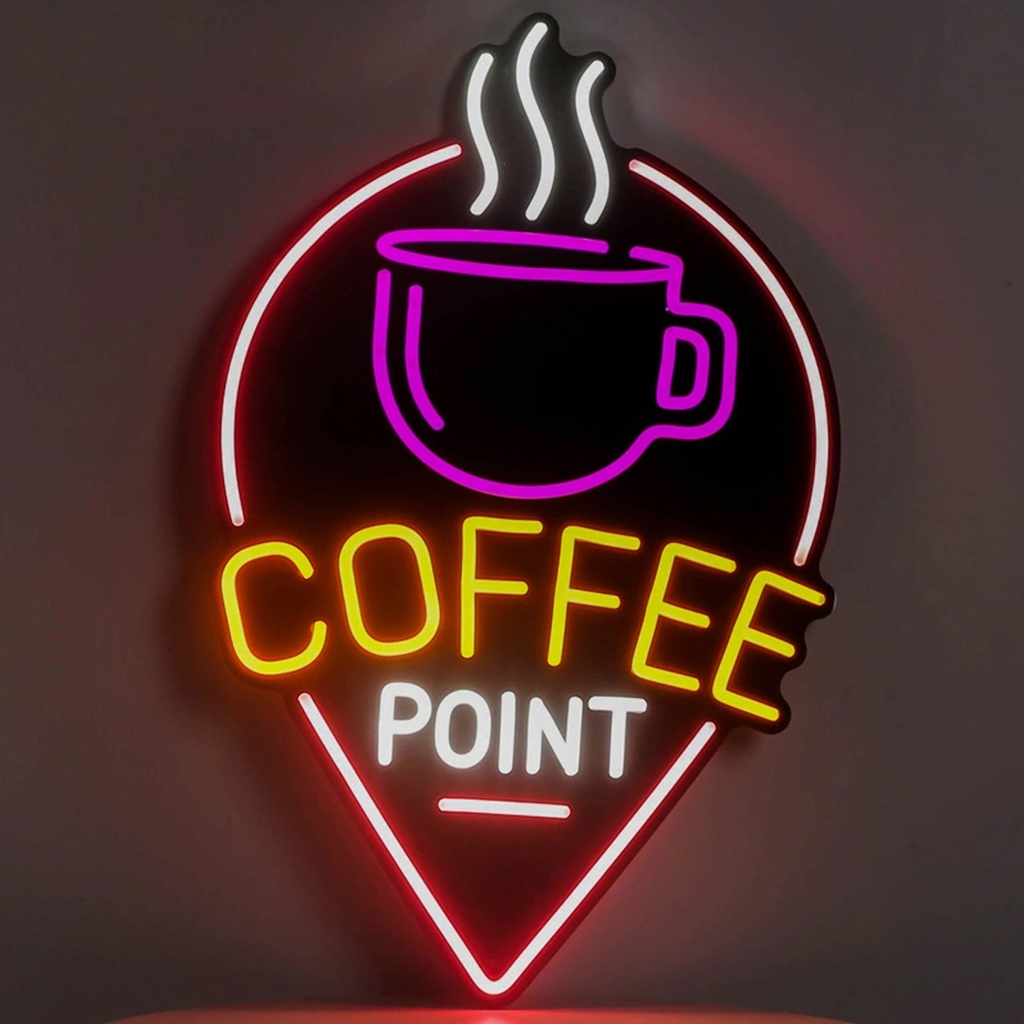 Neon LED Coffee Sign LED Flexible Neon Light Neon Sign Black Backboard LED Neon Sign for Shop