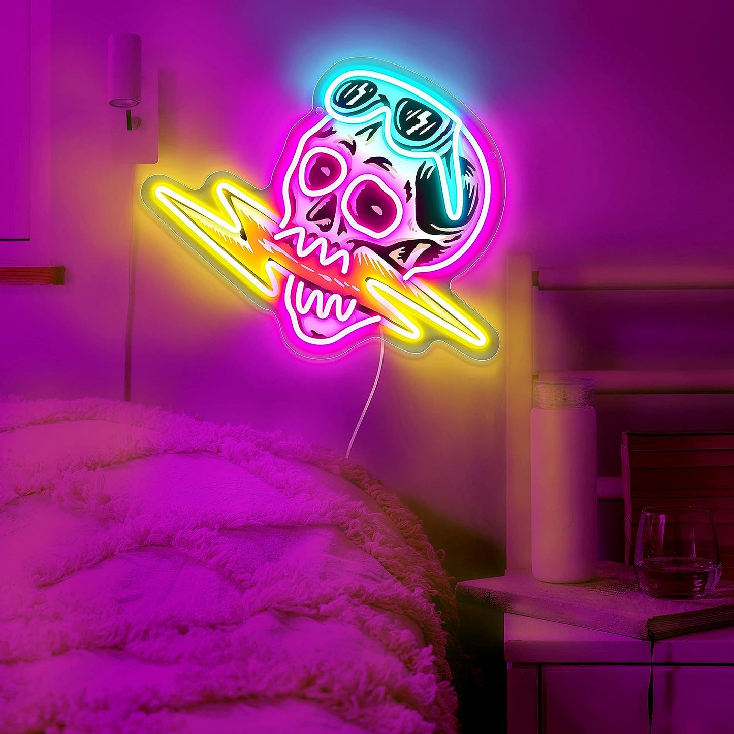 Creative Art Neon Light Acrylic UV Printed Image Shape Light Bar Shop Advertising Sign Internet Celebrity Light