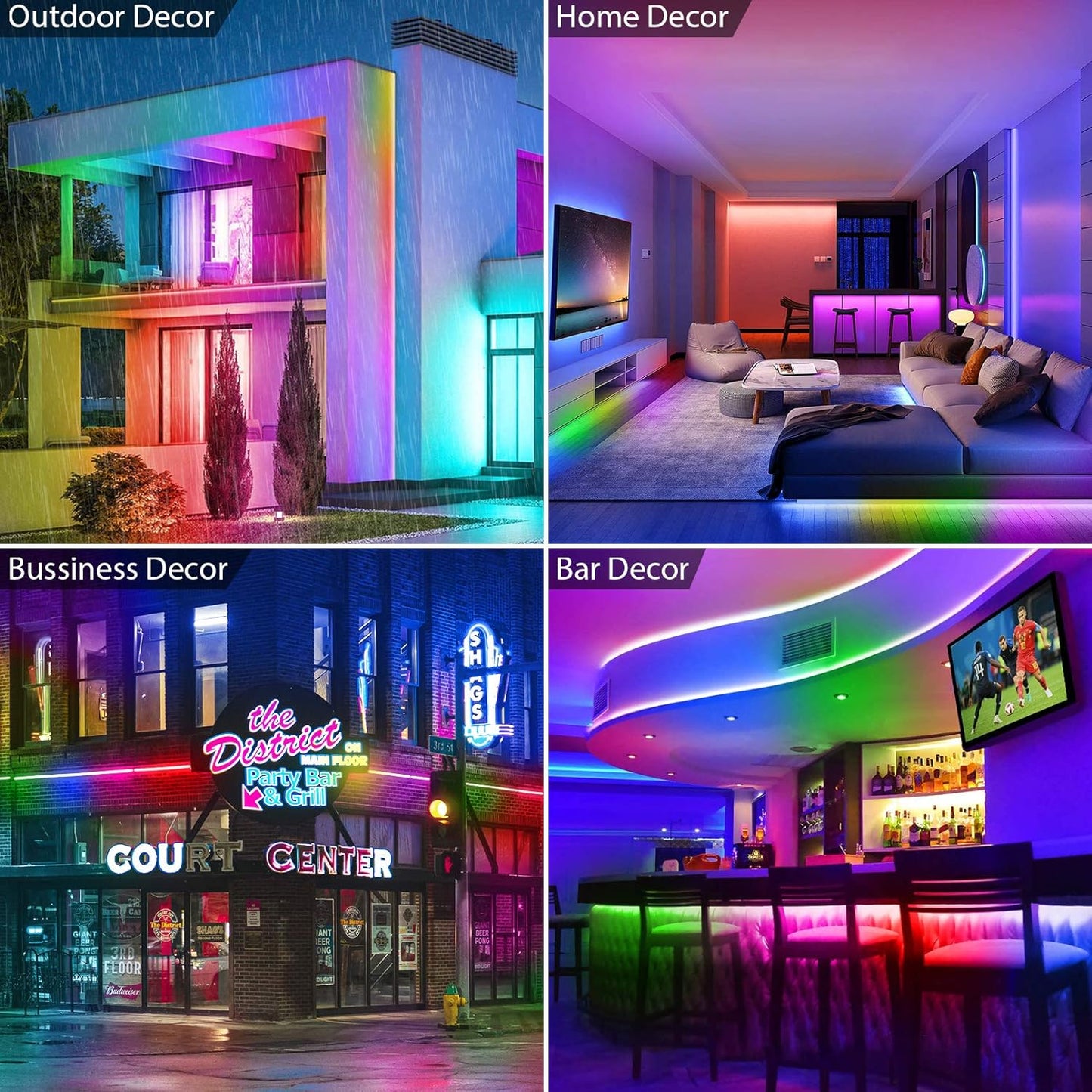 RGB Neon LED Strip, 8mm*16mm Smart Rope Lights, 12V 16.4Ft App Music Sync Color Changing Light Compatible with Alexa, Waterproof DIY Neon Sign for Indoor Outdoor Decor