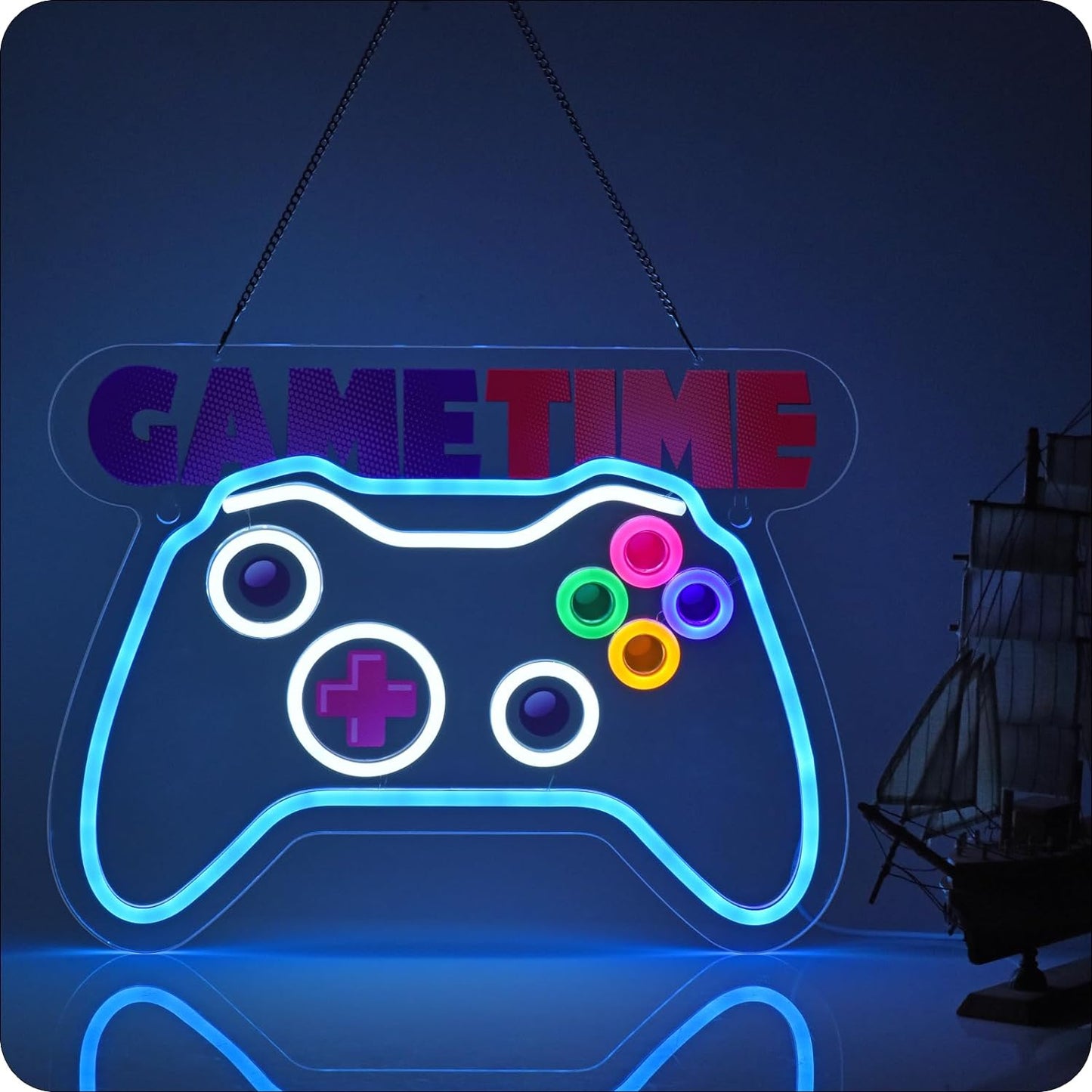 Gamer Neon Sign, Game Controller Neon Sign for Gamer Room Decor, Gaming Neon Sign, Gaming Wall Decor, Gamer Gifts for Boys Teens Kids