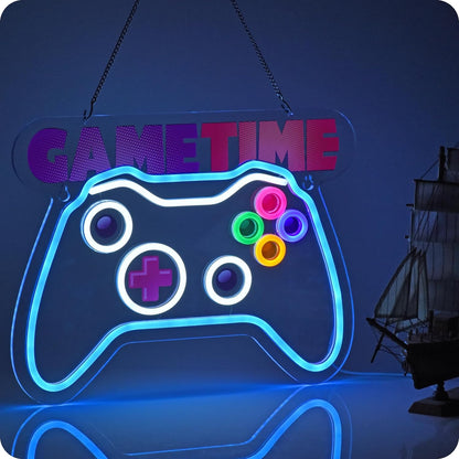 Gamer Neon Sign, Game Controller Neon Sign for Gamer Room Decor, Gaming Neon Sign, Gaming Wall Decor, Gamer Gifts for Boys Teens Kids