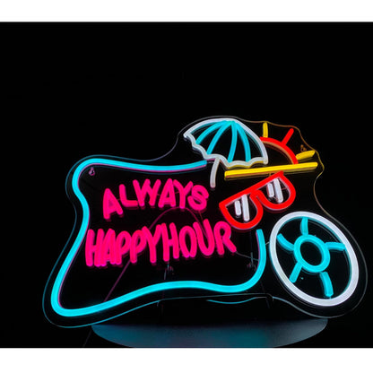 always happy hour neon light up sign,led beer bar for,home room bedroom wall man cave decor decoration