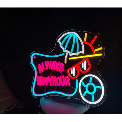 always happy hour neon light up sign,led beer bar for,home room bedroom wall man cave decor decoration